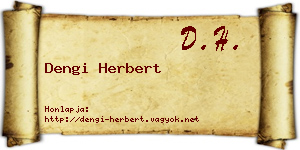 Dengi Herbert névjegykártya